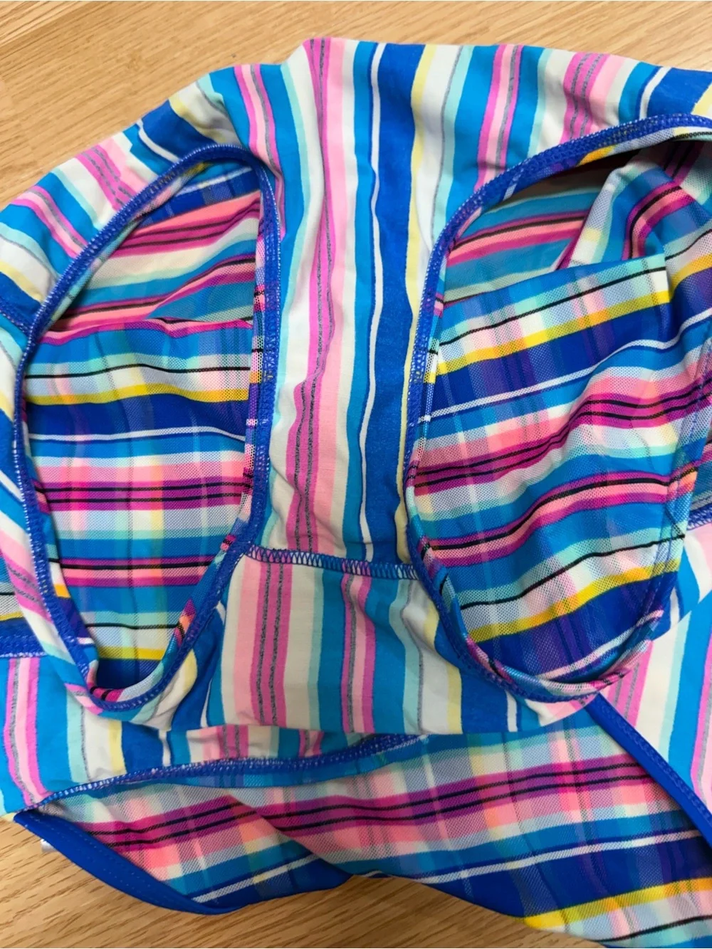 Gossip Girl Girls Size 14 Striped Mesh Halter One Piece Swimsuit